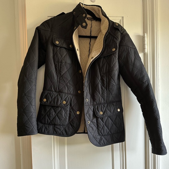Barbour Jackets & Blazers - Barbour quilted utility jacket with shearling